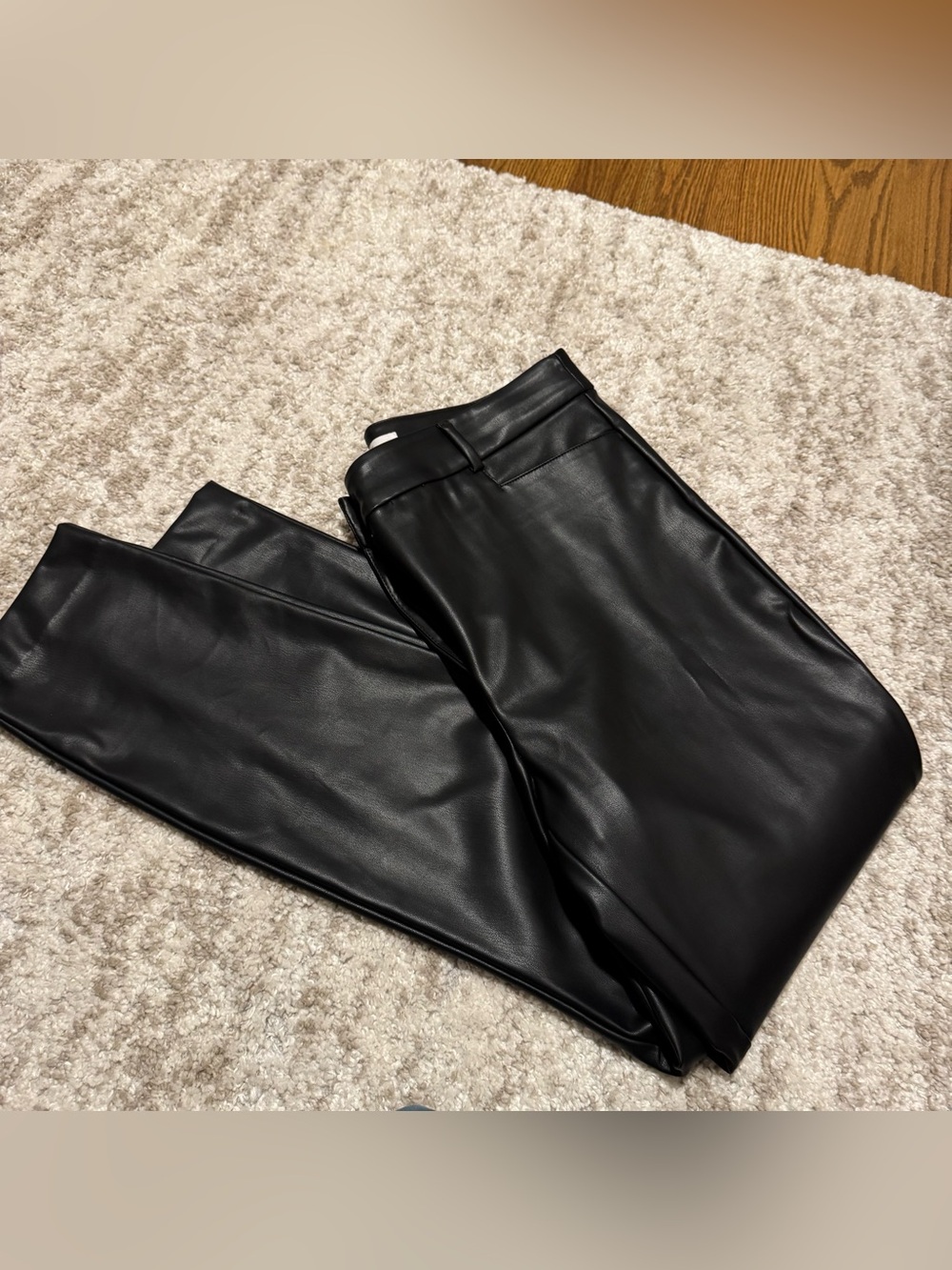 Women’s Black Faux Leather Pants